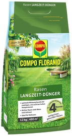 COMPO FLORANID Rasen Langzeit-Dünger, 6 kg für 240 qm
