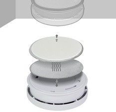 LogiLink Universal Magnethalterung für Rauchmelder, 70 mm