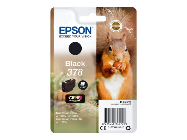 EPSON 378 Schwarz Tintenpatrone C13T37814020