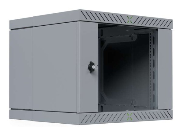 EFB Wandgehäuse X-Rack mit Glastür 400-600mm 9HE grau RAL7035 WGX-0906GR.G1