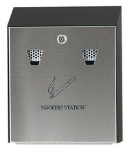 Rubbermaid Wandascher Smokers' Station, schwarz / silber