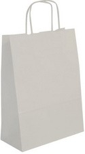 agipa Papiertragetasche - aus Kraftpapier, klein, weiß
