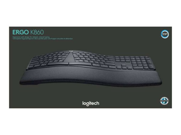 LOGITECH ERGO K860 - GRAPHITE - PAN - NORDIC 920-009168