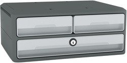 CEP Schubladenbox MoovUp SECURE, 3 Schübe, grau / minze