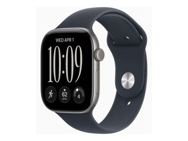 APPLE Watch S12 Aluminium Cellular 46mm Space Grau (Sportarmband navyblau) MJG74ZR/A