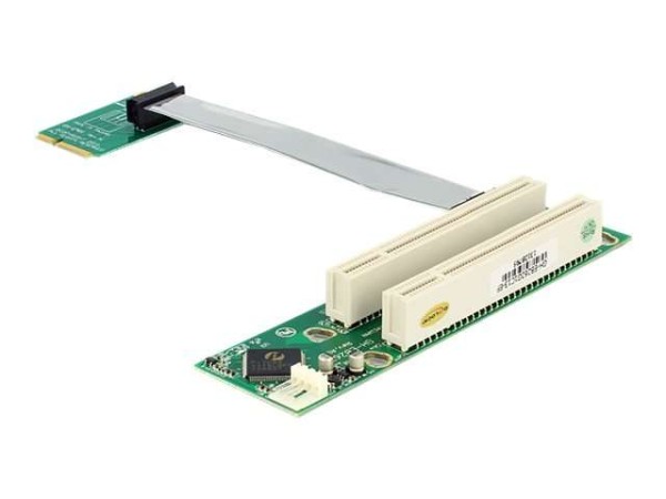 DELOCK Riser Card Delock MiniPCle -> 2x PCI 32bit Slots 13cm Kabel 41355