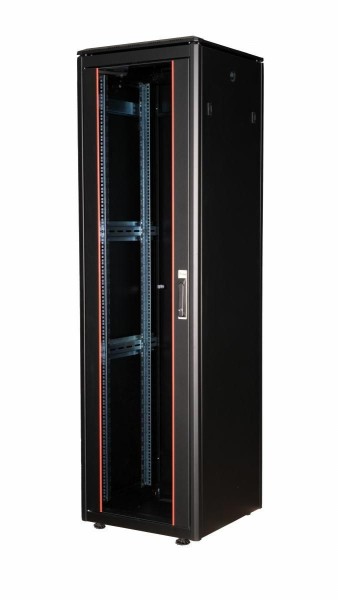 EQUIP Serverschrank 19" 42U 600x600mm Glastür schwarz EDF-42-6060-B-BIAA