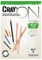 Clairefontaine Zeichenpapierblock "CRAY'ON", DIN A4