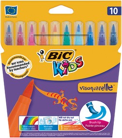 BIC KIDS Fasermaler Visaquarelle, 10er Kartonetui