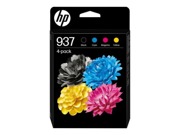 HP 937 CMYK Original Ink Cartridge 4-Pack 6C400NE#30A