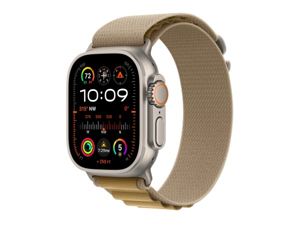 APPLE Watch Ultra 2 GPS + Cellular 49mm Natural Titanium Case with Tan Alpi MX4E3FD/A