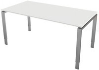 kerkmann Anbau-Schreibtisch Form 5, 4-Fuß-Gestell, weiß