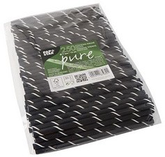 PAPSTAR Papier-Trinkhalm "pure", 150 mm, schwarz / weiß