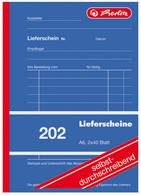 herlitz Formularbuch "Lieferschein 202", A6, 2 x 40 Blatt