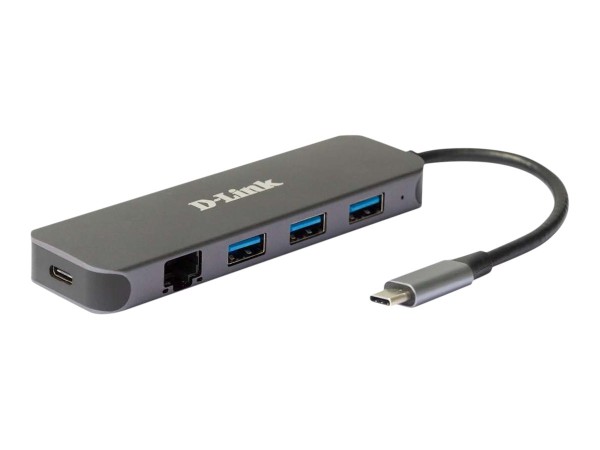 D-LINK D-LINK 5-in-1 USB-C Hub mit Gigabit Ethernet/Power Delivery