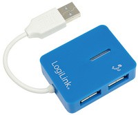 LogiLink USB 2.0 Hub Smile, 4 Port, grün