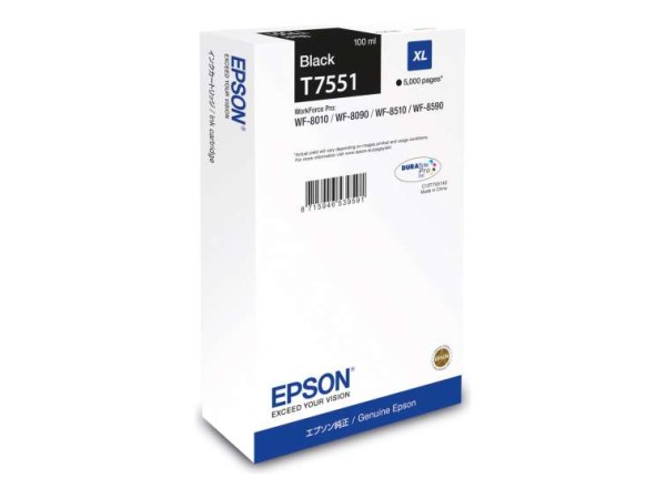 EPSON WF-8xxx Series Ink Cartridge XL Schwarz C13T75514N