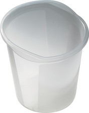 helit Papierkorb "the joy", PP, 13 Liter, weiß-transluzent