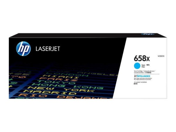 HP 658X Cyan LaserJet Toner Cartridge W2001X