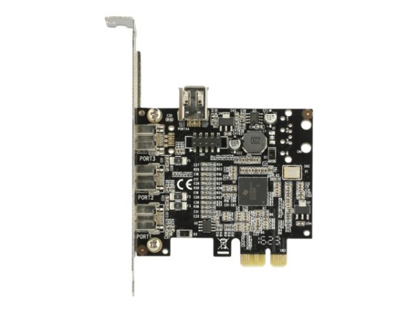 DELOCK DELOCK PCI Express Karte > 3 x extern FireWire B + 1 x intern FireWire A