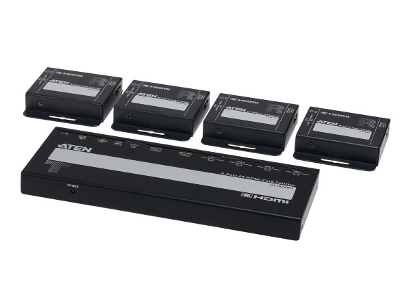 ATEN VS1824KIT 4-Port 4K HDMI Cat6 Split 4 x Receiver 1 Transmitter - 4-Por VS1824KIT