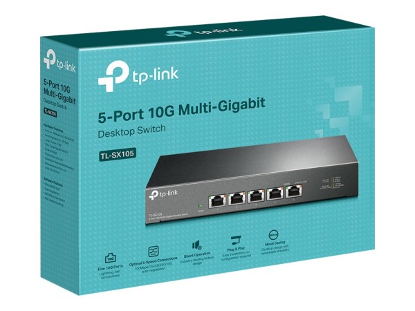 TP-LINK 5-Port 10G Multi-Gigabit Desktop Switch TL-SX105