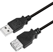 LogiLink USB 2.0 Verlängerungskabel, schwarz, 2,0 m