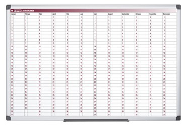 Bi-Office Planungstafel "Jahresplaner", 900 x 600 mm