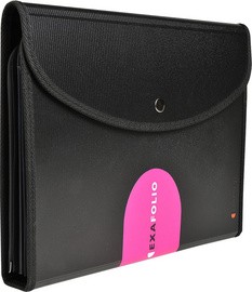 EXACOMPTA Fächermappe EXAFOLIO, 6 Fächer, schwarz