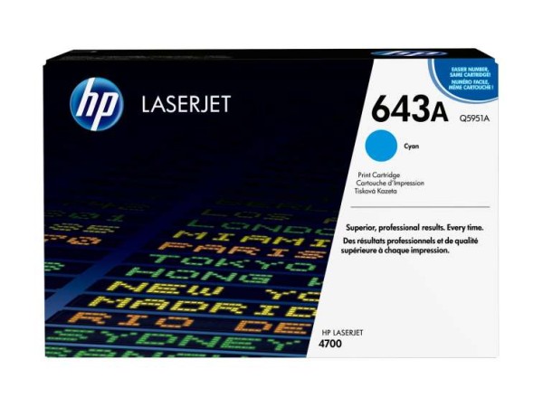 HP 643A Cyan LaserJet Tonerpatrone (Q5951A) Q5951A
