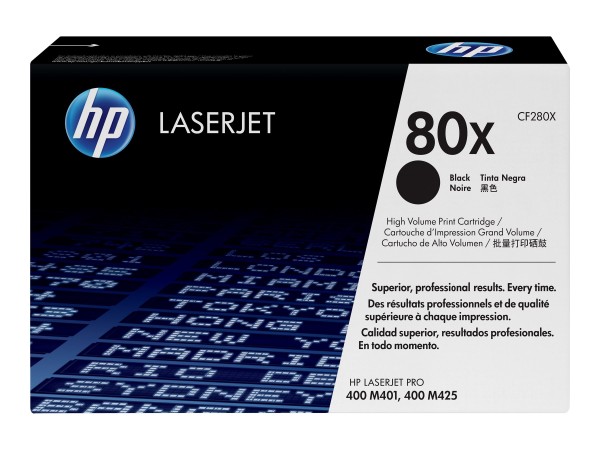 HP HP 80x Schwarz LaserJet Tonerpatrone (CF280X)