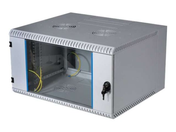 EFB ELEKTRONIK 19" Wandgehäuse 6HE, schwenkend, 2-teilig, RAL7035, Tiefe 50 691606VGR.50