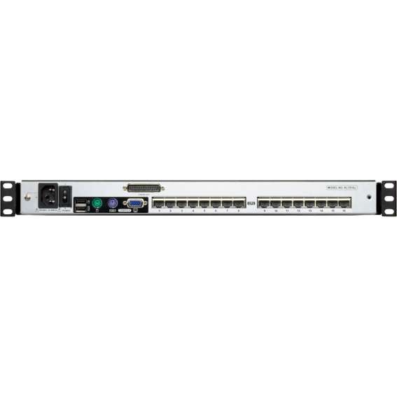 ATEN KL1516AM DE Cat.5 KVM-Switch 16-Port, 17"-LCD, Dual-Rail, DE-Layout KL1516AM-AXA-GG