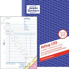 AVERY Zweckform Formularbuch "Auftrag", SD, A4, 2 x 40 Blatt