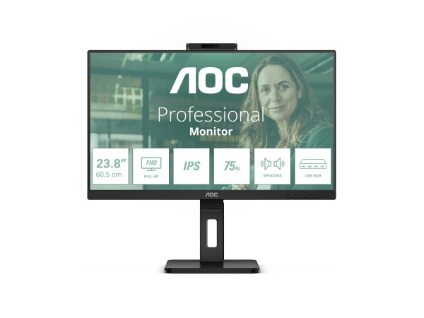 AOC AOC 24P3QW 60,5cm (23,8") 16:09 2xHDMI+DP IPS WebCam black retail