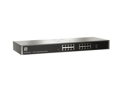 LEVELONE LEVEL ONE LevelOne - GSW-1657 16-Port 19"" Unmanaged Gbit Ethernet Switch