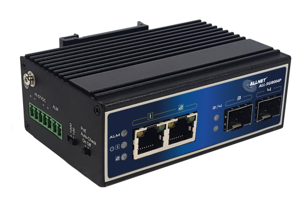 ALLNET ALLNET SGI8004P - Switch 4-Port Gigabit Ethernet SFP PoE+ - Switch - Kupferdraht ( ALL-SGI8004P )