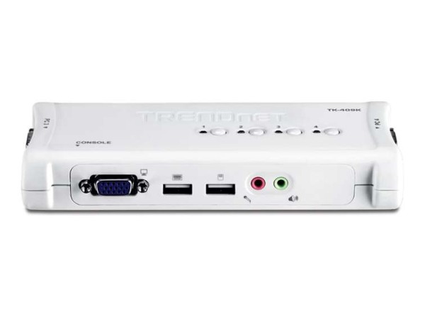 TRENDNET Umschalter KVM 4-port Kit Audio TK-409K