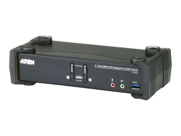 ATEN CS1922 KVMP Switch 4K DP/Audio/USB3.0 Surround Sound Audio 1 Benutzer CS1922