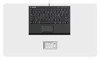 KEYSONIC KEYSONIC KSK-3211ELU Super-Mini Tastatur DE-Layout Hintergrundbeleuchtung Touchpad