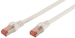 DIGITUS Patchkabel, Kat. 6, S/FTP, LSZH, 0,5 m, weiß