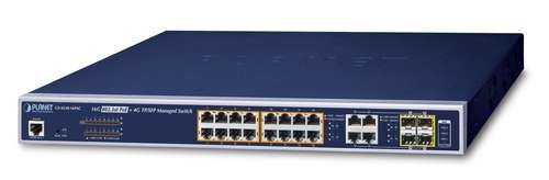PLANET TECHNOLOGY Planet GS-4210-16P4C 16-Port 10/100/1000T 802.3at PoE + GS-4210-16P4C