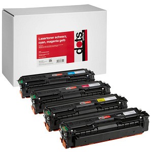 DOTS DOTS schwarz, cyan, magenta, gelb Toner kompatibel zu SAMSUNG CLT-P504C (SU400A), 4; 1 Pack = 4 St.