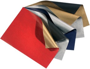 folia Weihnachts-Geschenkpapier "Bicolor", blau/silber