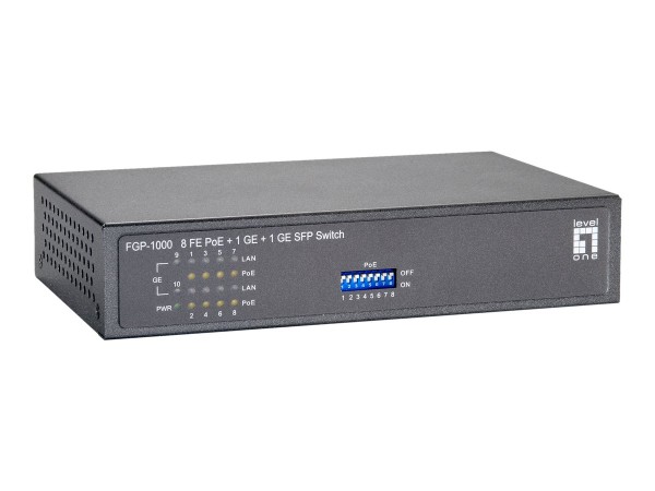 LEVELONE LEVEL ONE LevelOne FGP-1000W65 10-Port Fast Ethernet PoE Switch