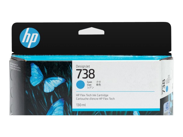 HP HP 738 130-ml Cyan DesignJet Ink Cartridge