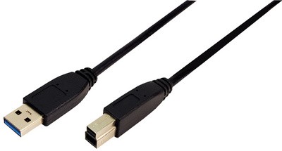 LogiLink USB 3.0 Kabel, USB-A - USB-B Stecker, 1,0 m,schwarz