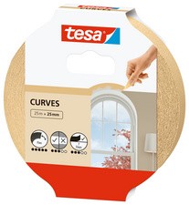 tesa Maler Hochkrepp Papierabdeckband, 38 mm x 25 m, beige