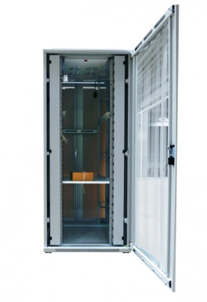 ALLNET ALLNET 19""Schrank, 32HE, B800/T1000mm, perforierte Blechtüren, Lichtgrau, SNB-Serie,