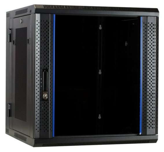 DSIT 12 HE Serverschrank, wendbares Wandgehäuse mit Glastür und perforierte DS6612ZP-DOUBLE